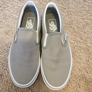 Vans Gray Slip On Shoes